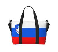 Flag of Slovenia - Bolso bandolera de mano para mujer, bolso de mano informal con cremallera, adecuado para el trabajo, viajes, fitness, viajes, color negro, talla única
