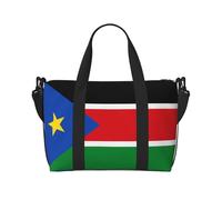 Flag of South Sudan - Bolso bandolera de viaje para mujer, estilo casual, con cremallera, adecuado para el trabajo, viajes, fitness, viajes