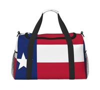 Flag of Texas - Bolsa de viaje con cremalleras y asas, bolsa de lona plegable grande para vacaciones familiares, Black, Talla única