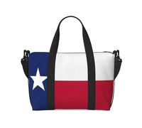 Flag Of Texas - Bolsa de viaje para hombre, bolsa de viaje para fin de semana, bolsa deportiva para gimnasio, Negro -, Talla única