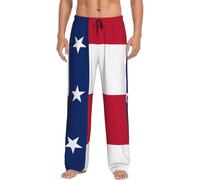 Flag of Texas - Pantalones de pijama ligeros para hombre, suaves, con cordón ajustable y bolsillos, ropa de dormir para todas las estaciones, Negro, XL
