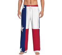 Flag Of Texas - Pantalones de pijama para hombre, elásticos, cómodos, con cordón en la cintura, con bolsillo, regalo, blanco, M