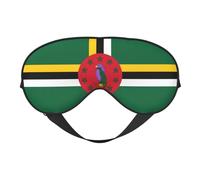 Flag of The Commonwealth of Dominica - Antifaz reversible de poliéster para dormir con correa ajustable para máxima comodidad y bloqueo de luz