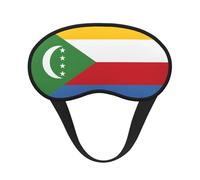 Flag of The Comoros - Cómoda máscara de dormir de satén con borde negro para bloquear la luz y dormir reparador