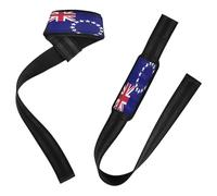 Flag Of The Cook Islands - Correas de elevación de 66 cm para entrenamiento de fuerza, correas de entrenamiento de muñeca resistentes para levantamiento de pesas, gimnasio,