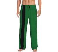 Flag Of The Sultanate Of Delhi - Pantalones de pijama de poliéster para hombre, pantalones largos de pijama, pantalones de dormir con bolsillos, Negro, XXL