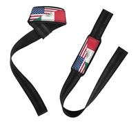 Flag Of The United States and Mexico - Correas de elevación acolchadas de neopreno de 26 pulgadas, para levantamiento de pesas, gimnasio, peso muerto, entrenamiento