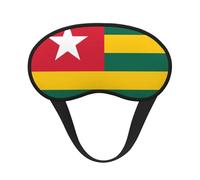 Flag of Togo - Cómodo antifaz de satén con borde negro para bloquear la luz y dormir reparador