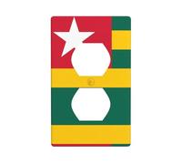 Flag of Togo - Kit de placa de pared de doble cara, cubierta de toma de corriente, tamaño estándar: 4.50 x 2.76 pulgadas