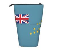 Flag of Tuvalu - Estuche extensible para lápices, tela Oxford multidiseño, altura ajustable, bolsa de cosméticos multiusos