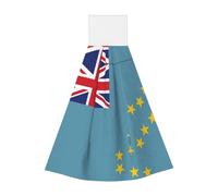 Flag of Tuvalu - Toallitas de mano de terciopelo coral, toallas colgantes para cocina, baño, camping, al aire libre y más, paños absorbentes