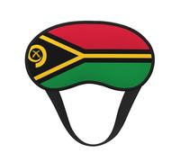 Flag of Vanuatu - Cómoda máscara de dormir de satén con borde negro para bloquear la luz y dormir reparador