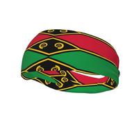 Flag of Vanuatu - Diadema de entrenamiento que absorbe la humedad, bandas para el sudor para correr, ciclismo, fútbol, yoga, diadema para mujeres y hombres