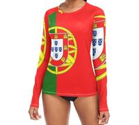 Flag Portugal UPF 50+ - Camisa de manga larga para mujer, transpirable, elástica, protección solar UV, manga larga, Bandera Portugal, Large