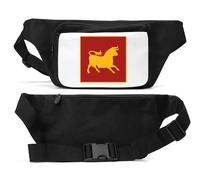Flag Red Art - Riñonera unisex negra, Black, Talla única