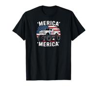 Flag Truck July Fourth July 4th Independence Day American Camiseta