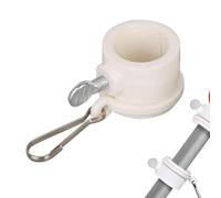 Flagpole Mounting Rings - 0.8-1.26 Inch Rotating Loop Set | ABS Windproof Flag Clips with Carabiner - Free 360° Swivel Flag Holder for Smooth Outdoor Flags Display (2 Pack)
