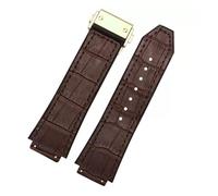 FLAGPVPAGT Cf brx Correa De Reloj Compatible Con Correas Blandas De 25 Mm X 19 Mm, Compatible Con Pulseras De Reloj De La Serie Fit For Big Bang Y Silicona.(Brown-gold)