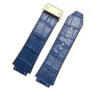 FLAGPVPAGT Cf brx Correa De Reloj Compatible Con Correas Blandas De 25 Mm X 19 Mm, Compatible Con Pulseras De Reloj De La Serie Fit For Big Bang Y Silicona.(Blue-gold)