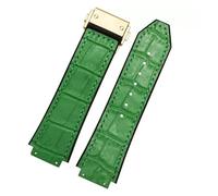 FLAGPVPAGT Cf brx Correa De Reloj Compatible Con Correas Blandas De 25 Mm X 19 Mm, Compatible Con Pulseras De Reloj De La Serie Fit For Big Bang Y Silicona.(Green-gold)