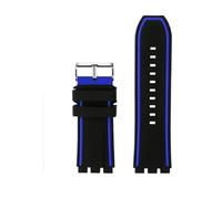 FLAGPVPAGT Correa De Reloj Goma 19 Mm, 20 Y 21, Compatible Con YVS454, YVS451, YVS420/435, Accesorios Pulsera Silicona Fit For Hombre(Black blue-S,20mm)