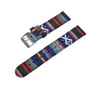 FLAGPVPAGT Correa De Reloj Nailon Étnica Multicolor 20 Mm Y 22, Lona Apta Fit For Correas(Color 11,22mm)