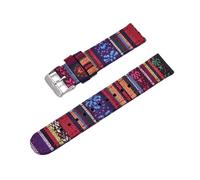 FLAGPVPAGT Correa De Reloj Nailon Étnica Multicolor 20 Mm Y 22, Lona Apta Fit For Correas(Color 3,22mm)