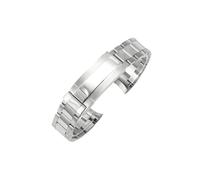 FLAGPVPAGT Correa De Reloj NH35 De 21 Mm Y 20 Mm, Pulsera De Acero Inoxidable(BrightSilver-BBuckle,20mm)