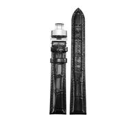 FLAGPVPAGT Correa De Reloj Universal Extendida De 12/14/16/18/19/20/21/22/23 Mm Con Interfaz Plana Y Recta(Black Silver A,23mm)