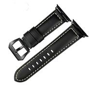 FLAGPVPAGT Correa Vintage apta for correa de reloj 45mm 41mm 44mm 40mm 42mm 38mm Serie 7 6 SE 5 4 3(Black B,For Apple Watch 42mm)