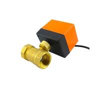 FLAGPVPAGT DN15/20/25/32/DN50 AC220V 12V/24V Two-way Brass Electric Ball Valve Three Wire Two Control 2-way Solenoid 1/2" 3/4" 1" 2"(1",TWO-WAY_AC220V_3-2)
