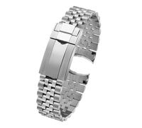 FLAGPVPAGT Pulsera De Reloj Compatible Con, Acero Inoxidable, Accesorios Fit For Hombre, Cadena Correa(Silver)