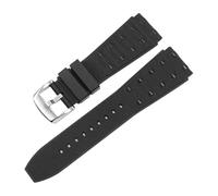 FLAGPVPAGT Reloj De Caucho Fluorado Con Ajuste De Repuesto Fit For Cronógrafo Mecánico Super B01/Super Ocean Series, Interfaz Convexa De 22/24 Mm(Black Silver B,22mm)
