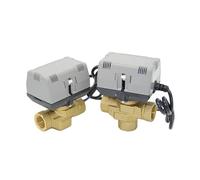 FLAGPVPAGT Válvula Motorizada De Dos Vías Y Tres Latón VC6013/4013, DN15, DN20 DN25, 1/2", 3/4" 1", Con Serpentín Fit For Ventilador, CA 220 V(3/4",VC4013_AC220V_TWO WAY)