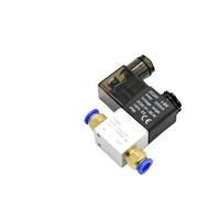 FLAGPVPAGT Válvulas solenoides de aire 2V025-08 Válvula solenoide neumática 2 posiciones y puertos 1/4" normalmente cerrada 12 V, 24, 110 220(2v025-08 w 2pcs 1002,AC220V)