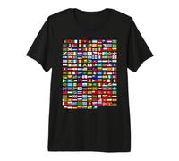 Flags of The Countries of The World Graphic Cool Designs Camiseta Premium