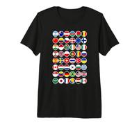 Flags of The Countries of The World Graphic Cool Designs Camiseta Premium