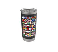 Flags of the Countries of the World Graphic Cool Designs Vaso térmico de acero inoxidable de doble pared