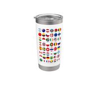 Flags of the Countries of the World Graphic Cool Designs Vaso térmico de acero inoxidable de doble pared