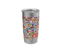 Flags of the Countries of the World Graphic Cool Designs Vaso térmico de acero inoxidable de doble pared