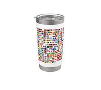 Flags of the Countries of the World Graphic Cool Designs Vaso térmico de acero inoxidable de doble pared