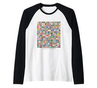 Flags of The Countries of The World Outfit Graphic Designs Camiseta Manga Raglan