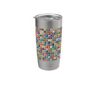 Flags of the Countries of the World Outfit Graphic Designs Vaso térmico de acero inoxidable de doble pared