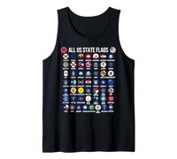 Flags of the U.S. States 50 Flags American Geography Camiseta sin Mangas