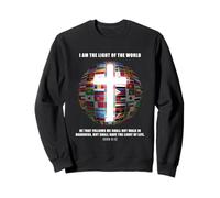 Flags of The World - Christian Faith Cross John 8:12 Light Sudadera