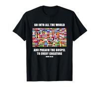 Flags of The World - Christian Faith Gospel Mark 16:15 Camiseta
