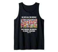 Flags of The World - Christian Faith Gospel Mark 16:15 Camiseta sin Mangas