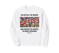 Flags of The World - Christian Faith Gospel Mark 16:15 Sudadera