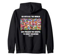 Flags of The World - Christian Faith Gospel Mark 16:15 Sudadera con Capucha