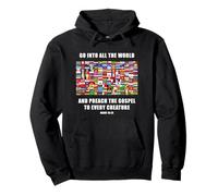 Flags of The World - Christian Faith Gospel Mark 16:15 Sudadera con Capucha